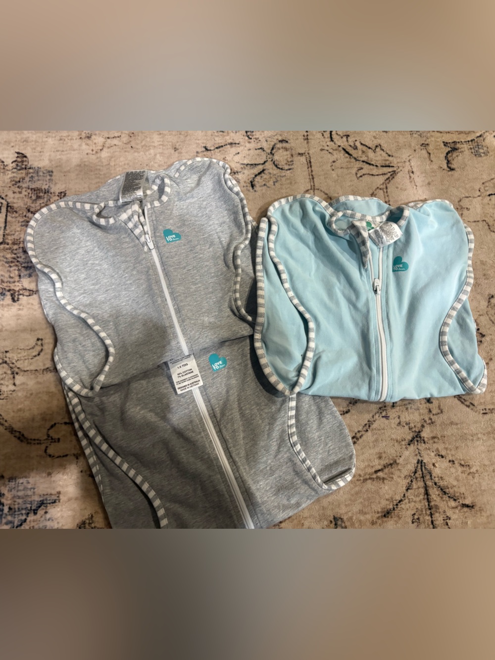 Love to dream Sleep Sacks - 2 Gray and 1 Light Blue